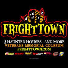 Scary clown character at FrightTown haunted house in Portland 2025