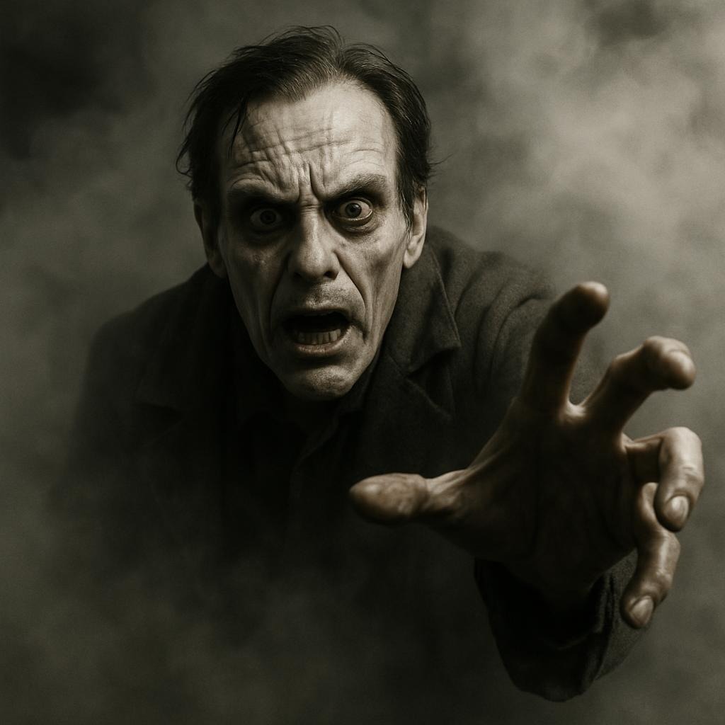 Haunted house performer at Fear PDX near Portland in 2025